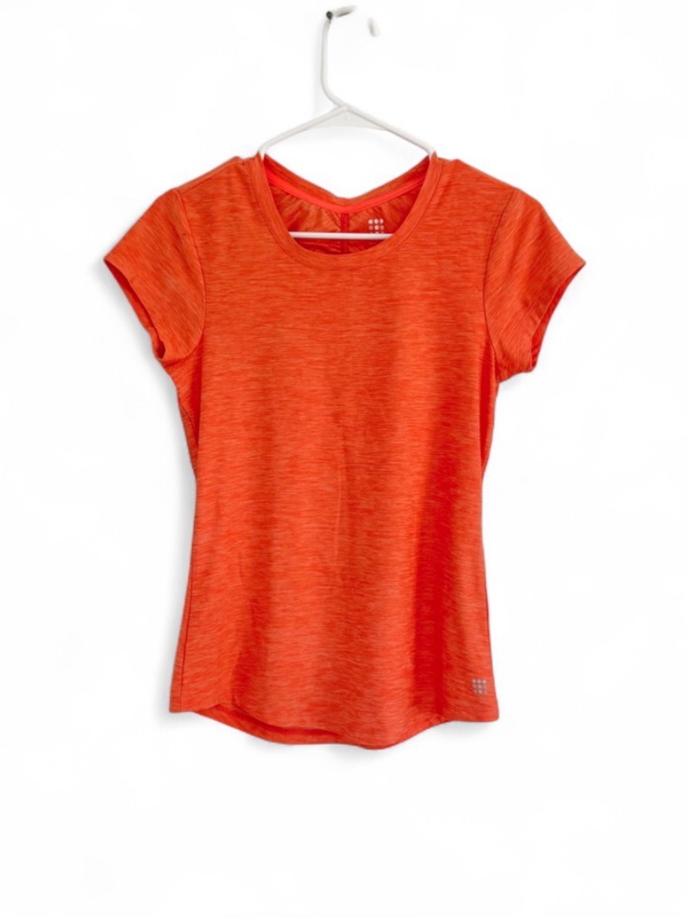 Title Nine Women's Grace Ruched Back T-shirt Short Sleeve Top XS Orange Gorpcore